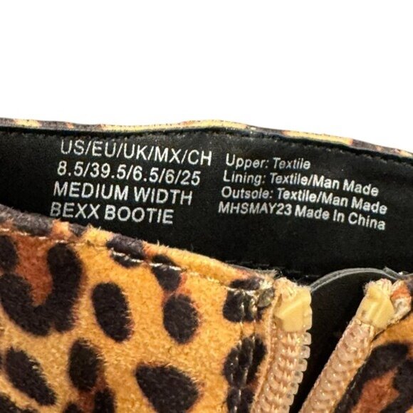 Reaction Kenneth Cole Cheetah Print Pointy Toe Sexy Kitten Heel Ankle Boots 8.5 - Picture 10 of 10